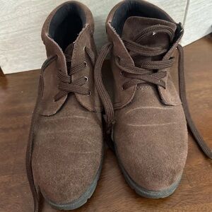 Lands' End Hiking Boots Mens Size 9.5 B Brown Suede High Top # 60354